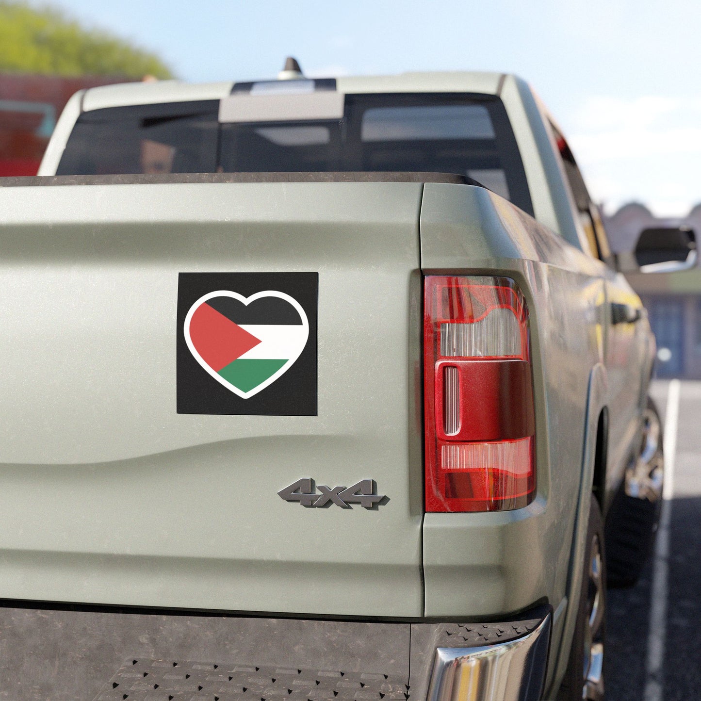 Palestinian Flag 5"x5" Car Magnet: Free Palestine!