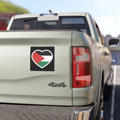 Palestinian Flag 5"x5" Car Magnet: Free Palestine!