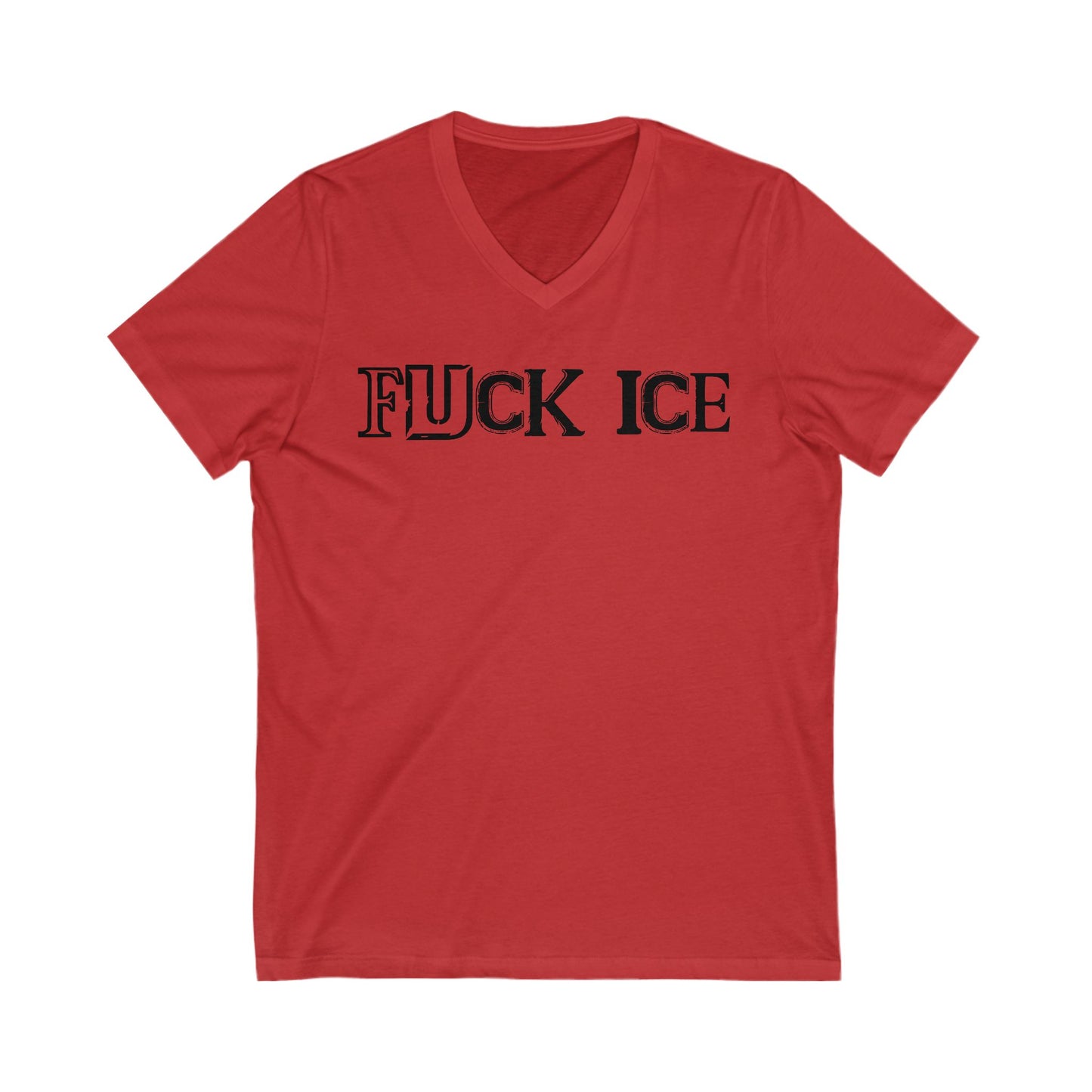 Fuck ICE V-Neck Graphic Tee