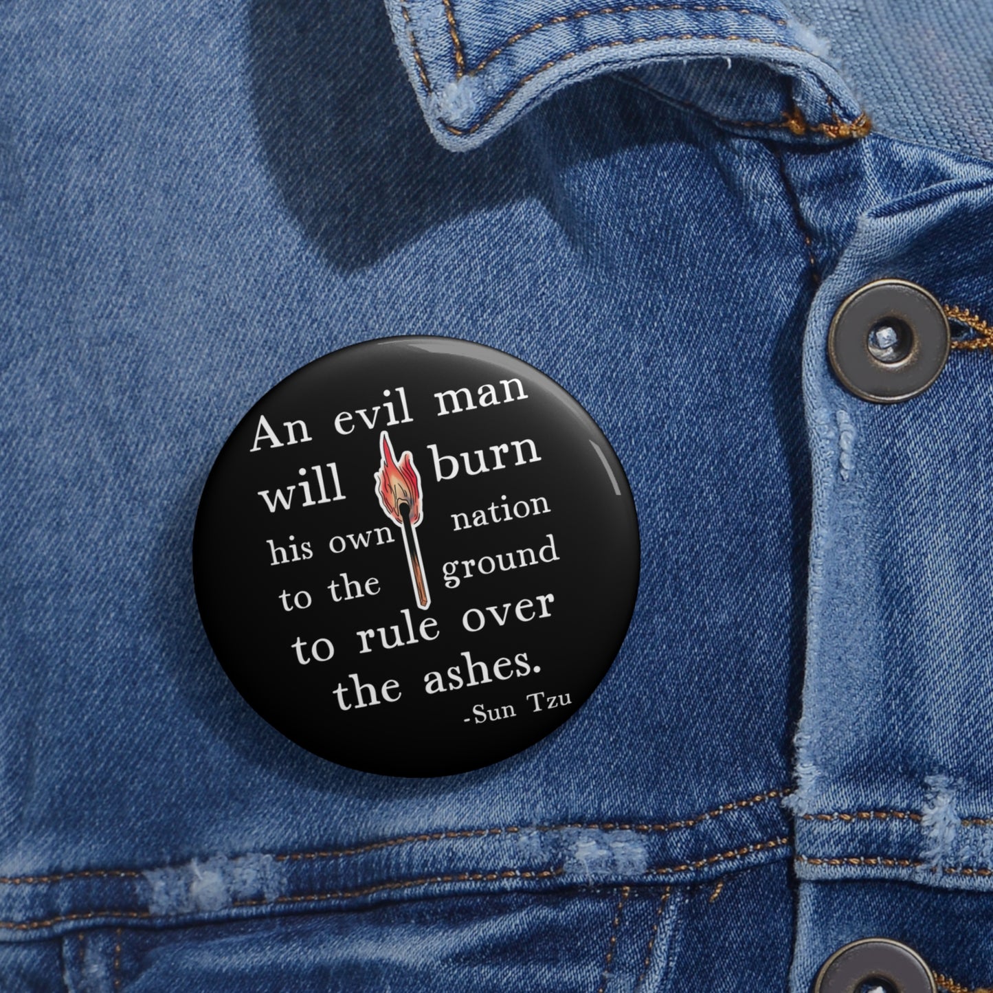 An Evil Man Anti Trump Button: 2.25"