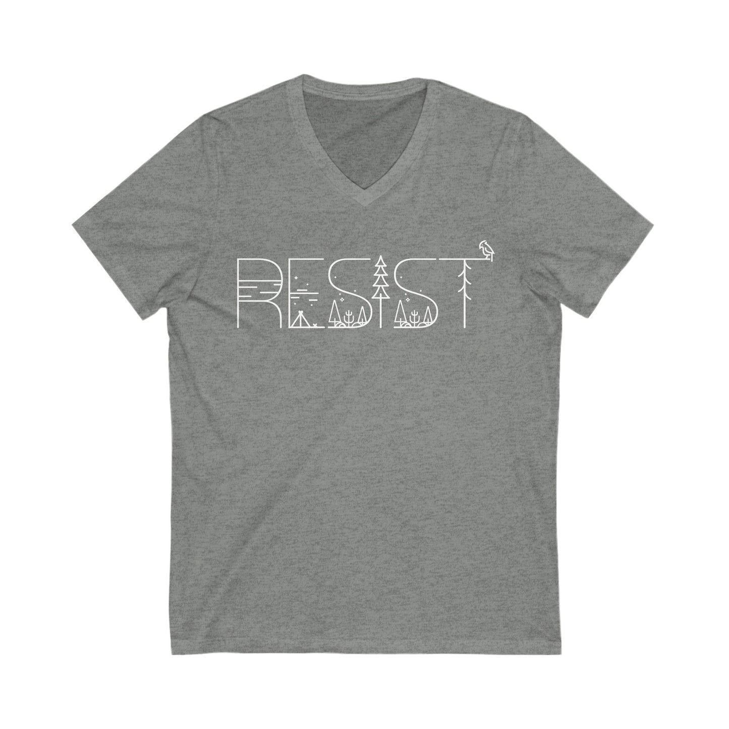Resist Leftist V-Neck Graphic Tee