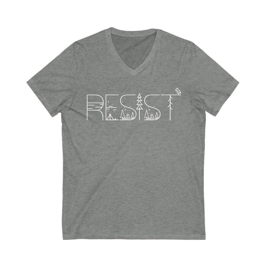 Resist Leftist V-Neck Graphic Tee