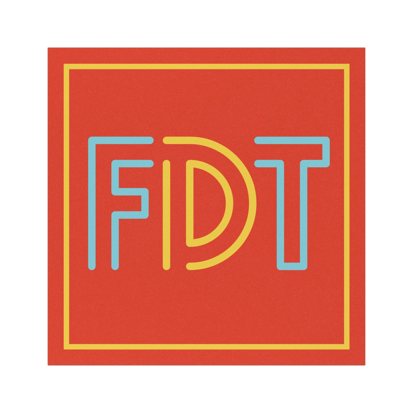 FDT Fuck Donald Trump Retro 5"x5" Car Magnet