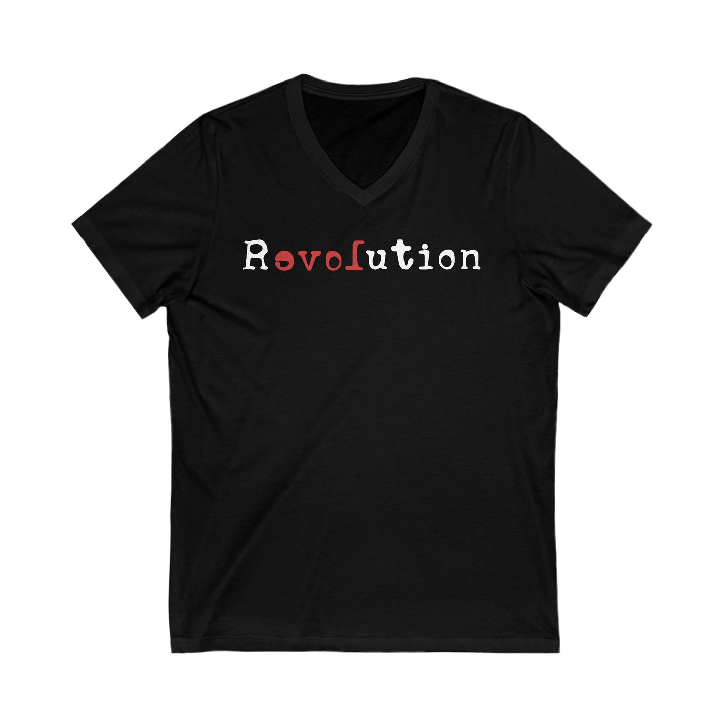 Revolution Anti Fascism V-Neck Graphic Tee