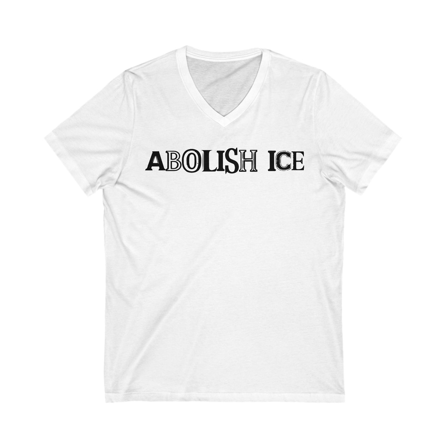 Abolish ICE Punk Rock V-Neck Graphic Tee