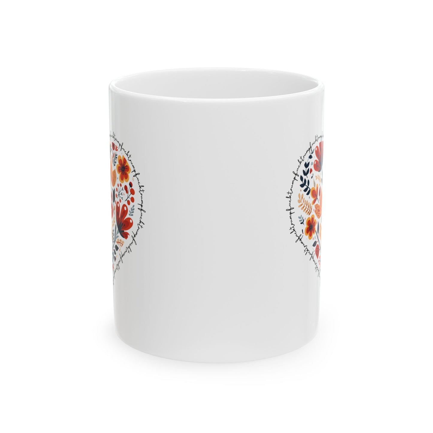 Subtle Fuck Trump Cottagecore Ceramic Coffee Mug