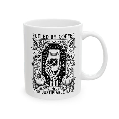 Fueled By Coffee And Justifiable Rage Feminist Coffee Mug