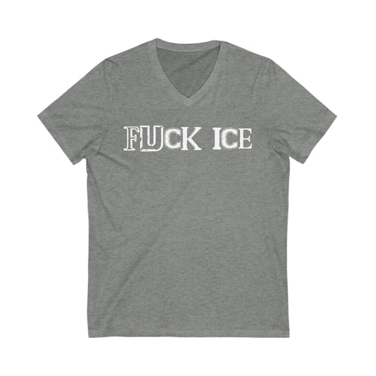 Fuck ICE V-Neck Graphic Tee