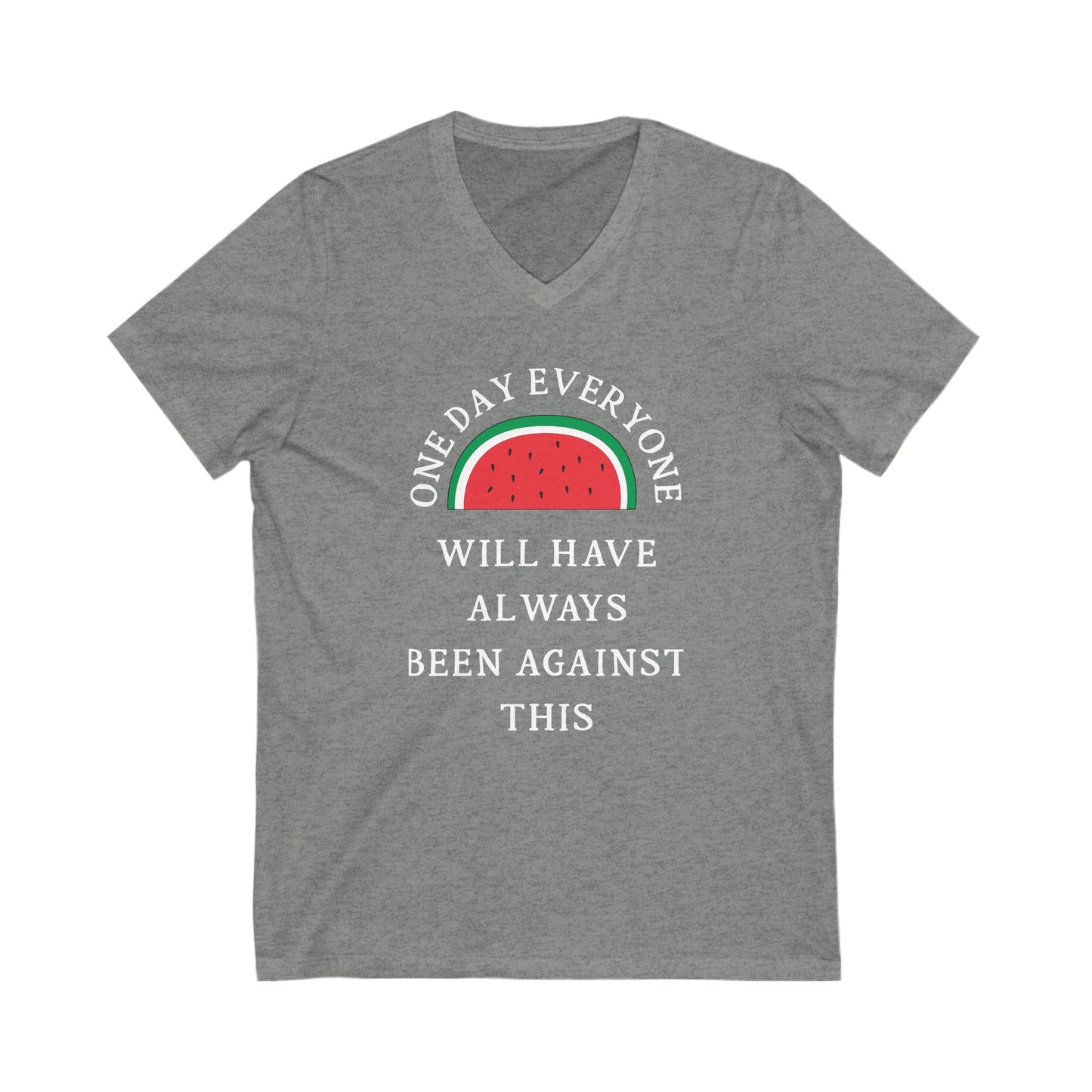 Free Palestine Watermelon V-Neck Graphic Tee
