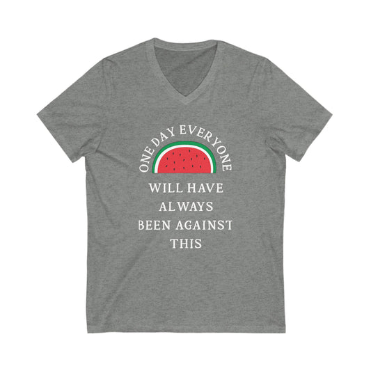 Free Palestine Watermelon V-Neck Graphic Tee