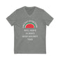 Free Palestine Watermelon V-Neck Graphic Tee