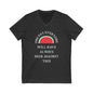 Free Palestine Watermelon V-Neck Graphic Tee
