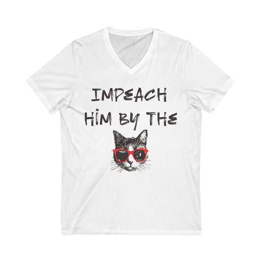 Impeach Him By The Pussy Anti Trump V-Neck Tee
