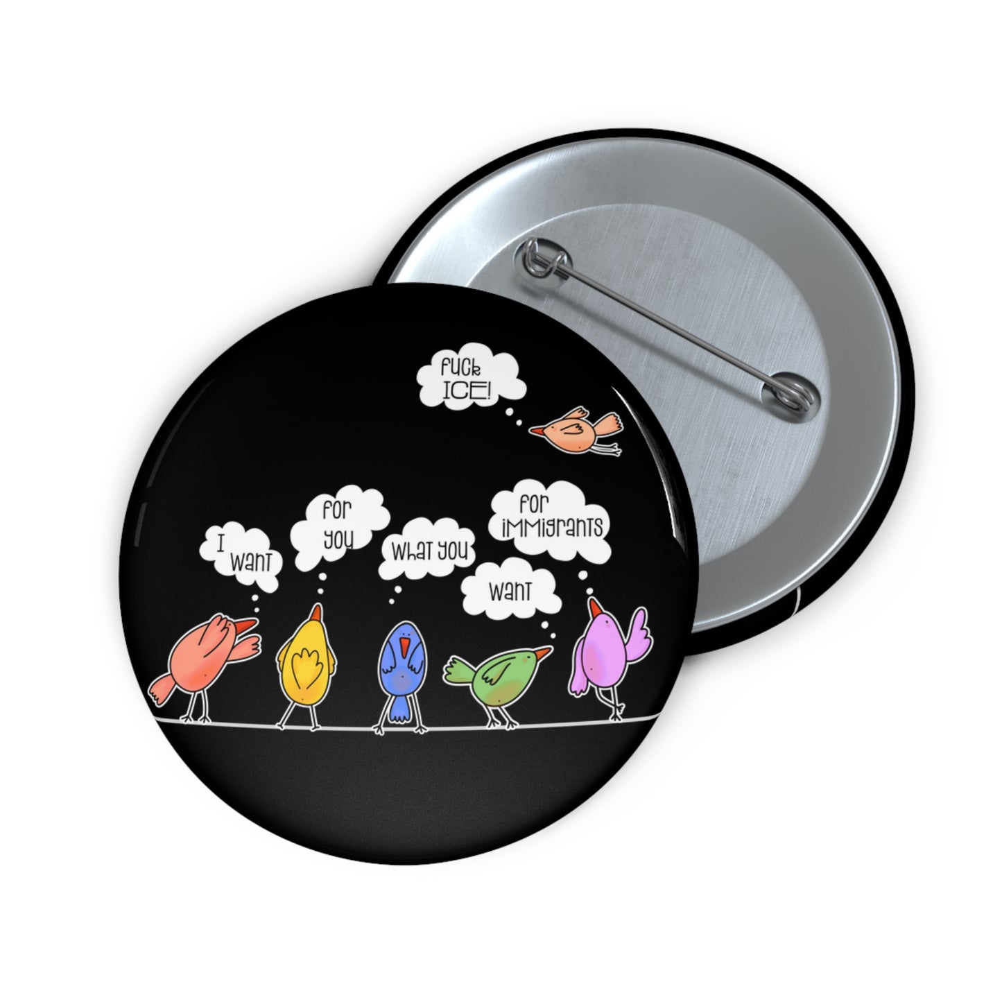 I Want For You What You Want For Immigrants Button: 2.25"