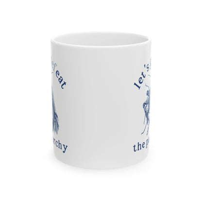 Defeat The Patriarchy Funny Feminist Ceramic Coffee Mug