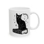 Boho Black Cat Pspsps Cat Lover Ceramic Coffee Mug