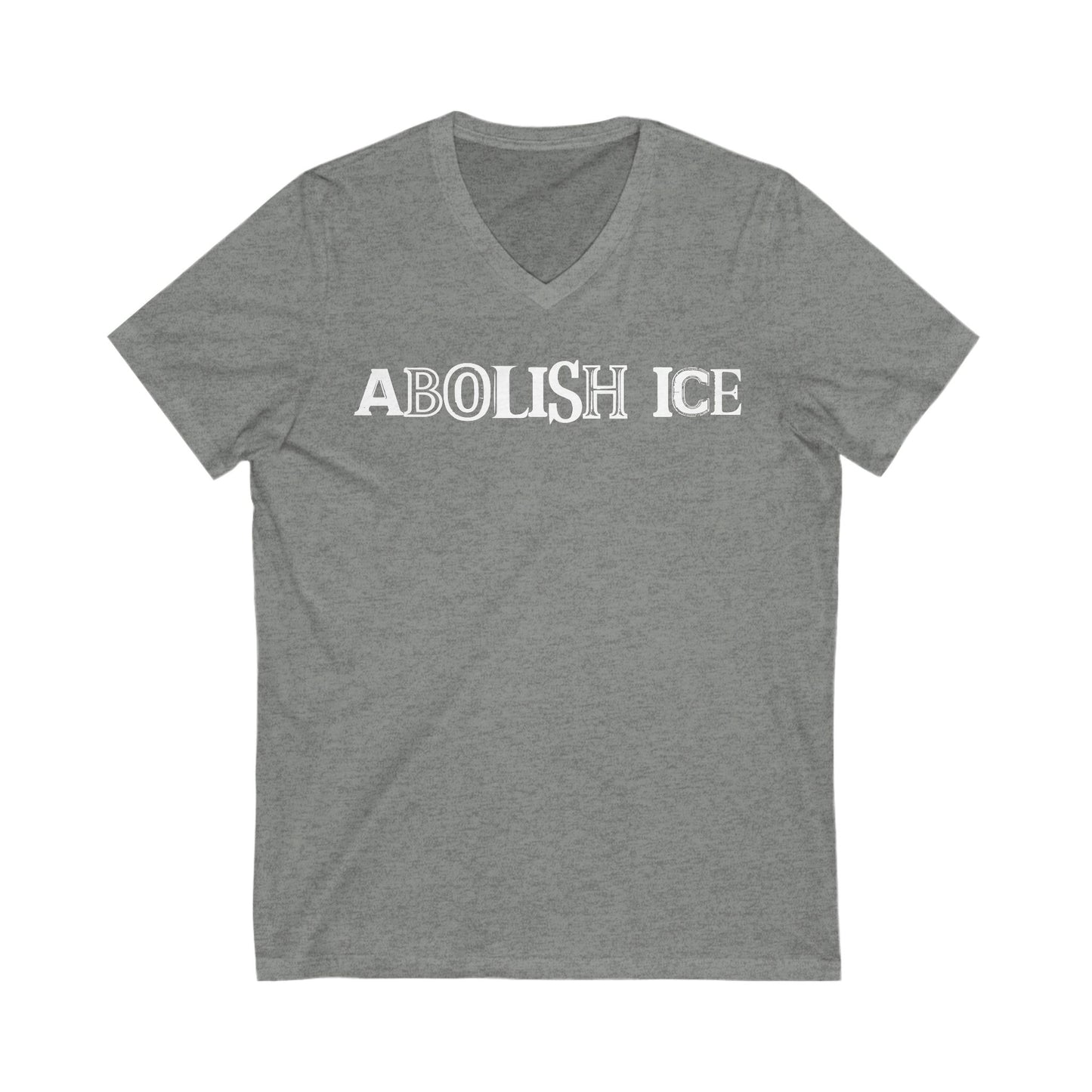 Abolish ICE Punk Rock V-Neck Graphic Tee