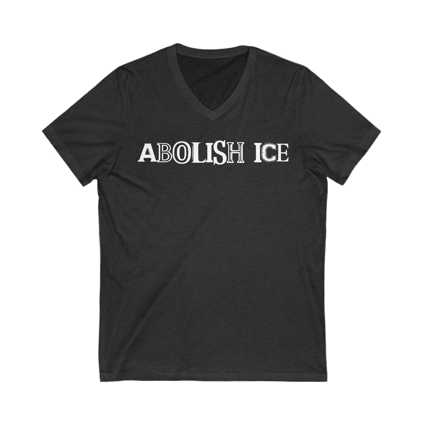 Abolish ICE Punk Rock V-Neck Graphic Tee