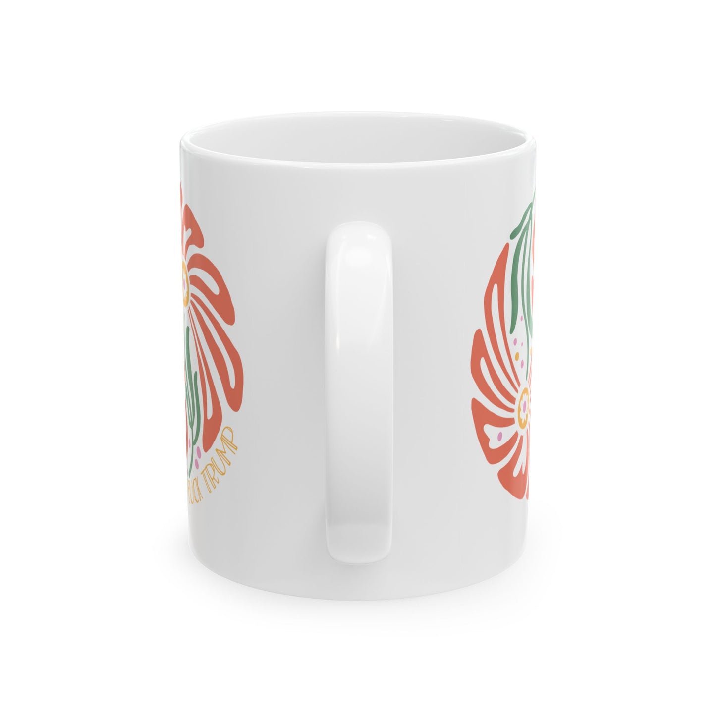Subtle Fuck Trump Floral Ceramic Coffee Mug