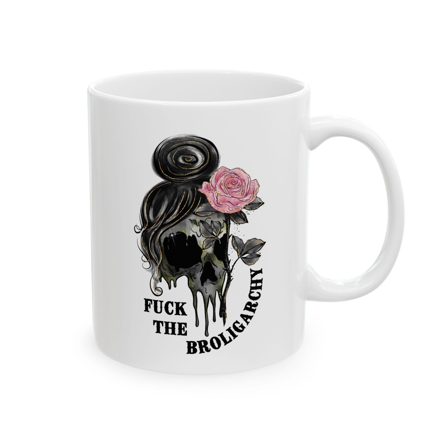 Fuck The Broligarchy Anti Oligarchy Ceramic Coffee Mug