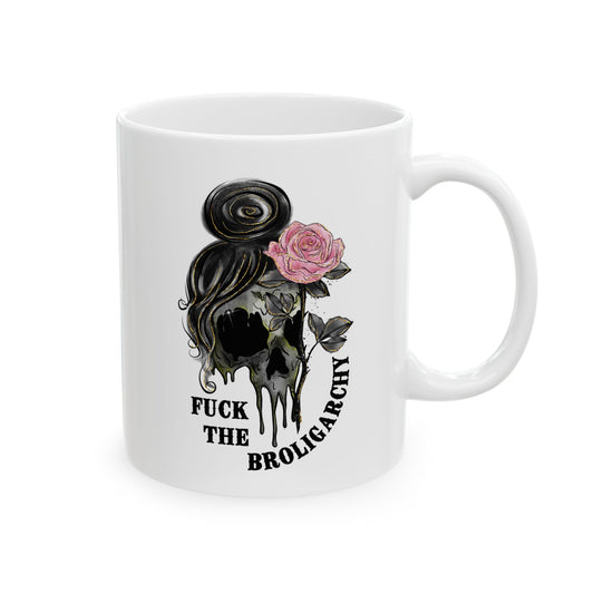 Fuck The Broligarchy Anti Oligarchy Ceramic Coffee Mug