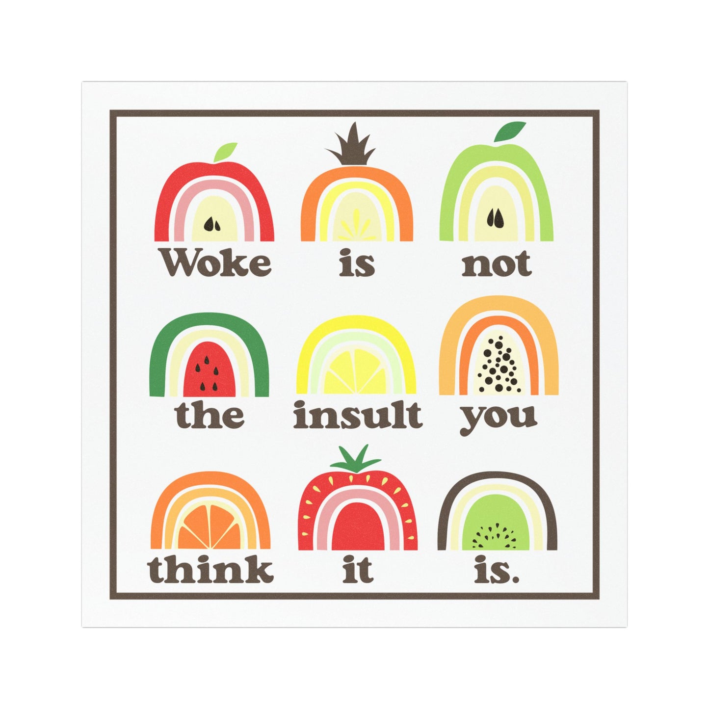 Woke Is Not An Insult 5"x5" Car Magnet