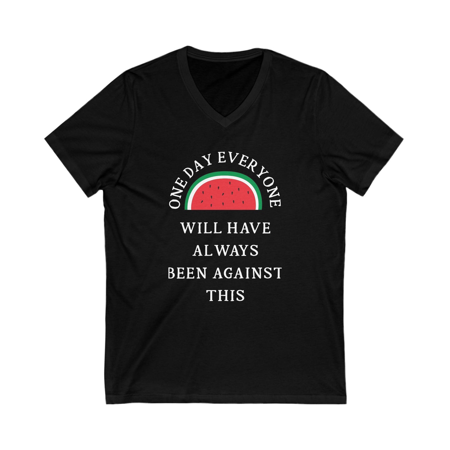 Free Palestine Watermelon V-Neck Graphic Tee