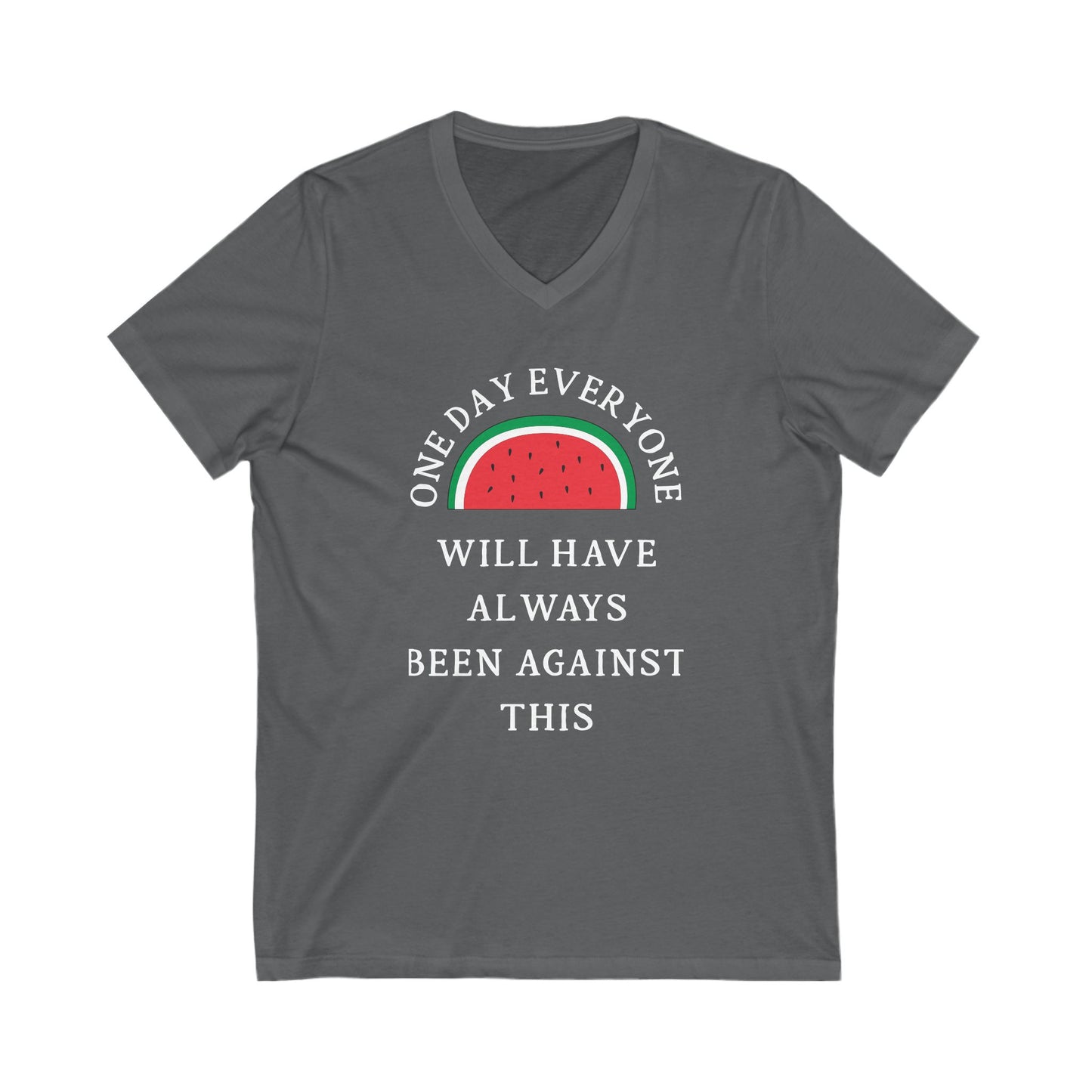 Free Palestine Watermelon V-Neck Graphic Tee