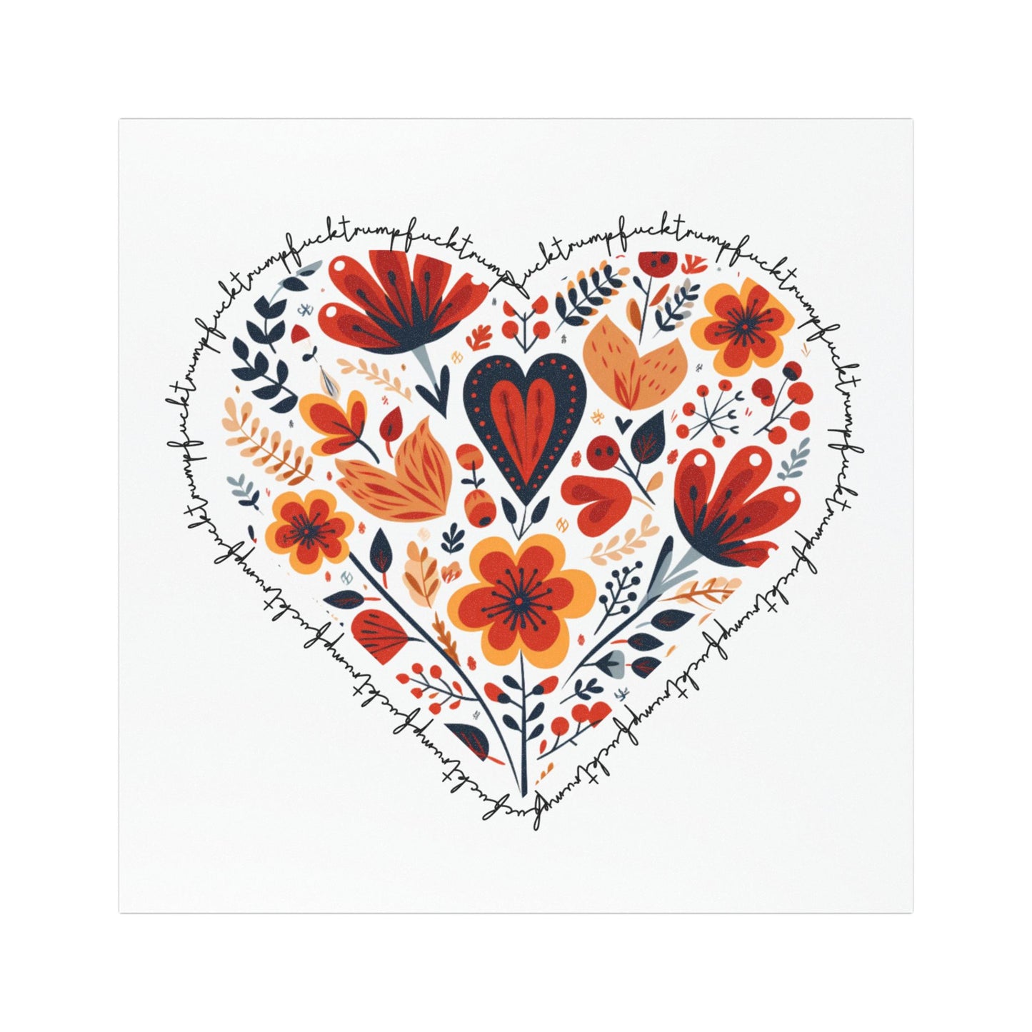 Subtle Fuck Trump 5"x5" Car Magnet