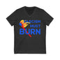 Fascism Must Burn Anti-Fascist V-Neck Graphic Tee