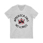 America Has No Kings Anti Fascism V-Neck Tee