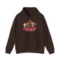 Brown hoodie with 'Make Good Trouble' text and raised fists design on a white background