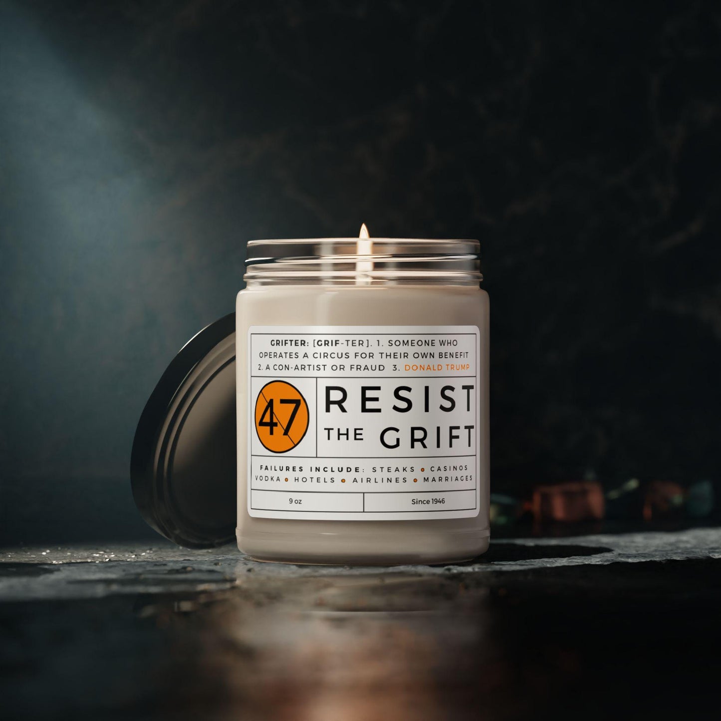 f*ck Trump Candle Funny liberal gift FDT decor Anti MAGA f*ck Elon Musk anti fascism Trump sucks, feminist lgbtq rights activist