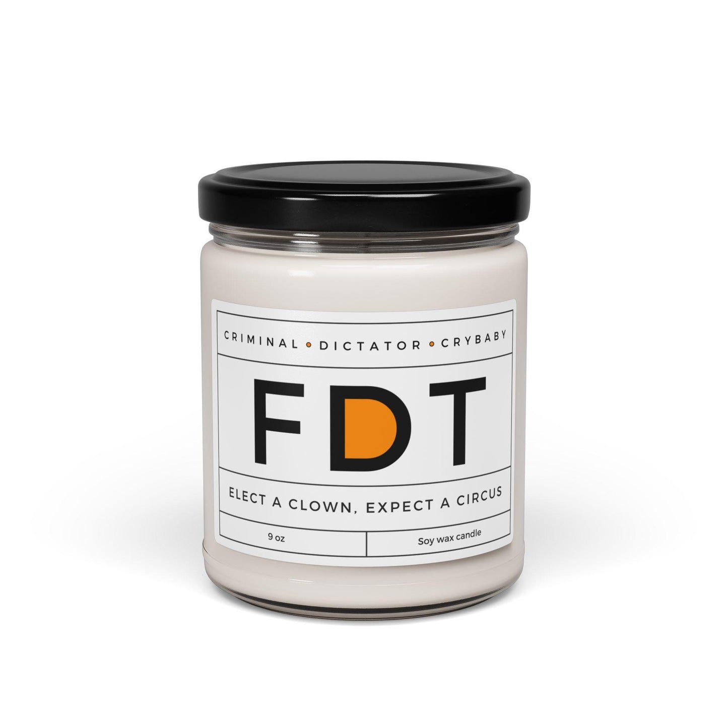 FDT f*ck Trump 9 oz. Candle Leopards eating faces party Anti MAGA progressive feminist liberal holiday gift f*ck the patriarchy