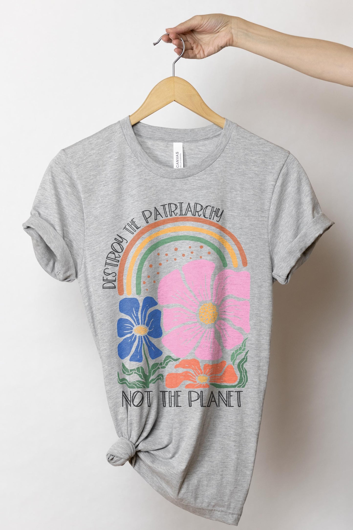 Destroy the Patriarchy shirt, save the planet, stop global warming, feminist shirt, boho floral protest tee, pro-choice, women's rights