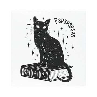 Mystical Black Cat Car Magnet, Cat Lover gift, Feline kitten bumper sticker, funny feminist gift, fuck the patriarchy, at applique