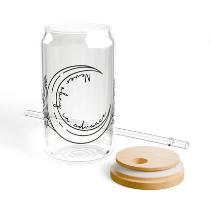 Never Obey in Advance glass cup political tumbler f*ck Trump anti fascist reusable mug smash the patriarchy travel cup feminist gift