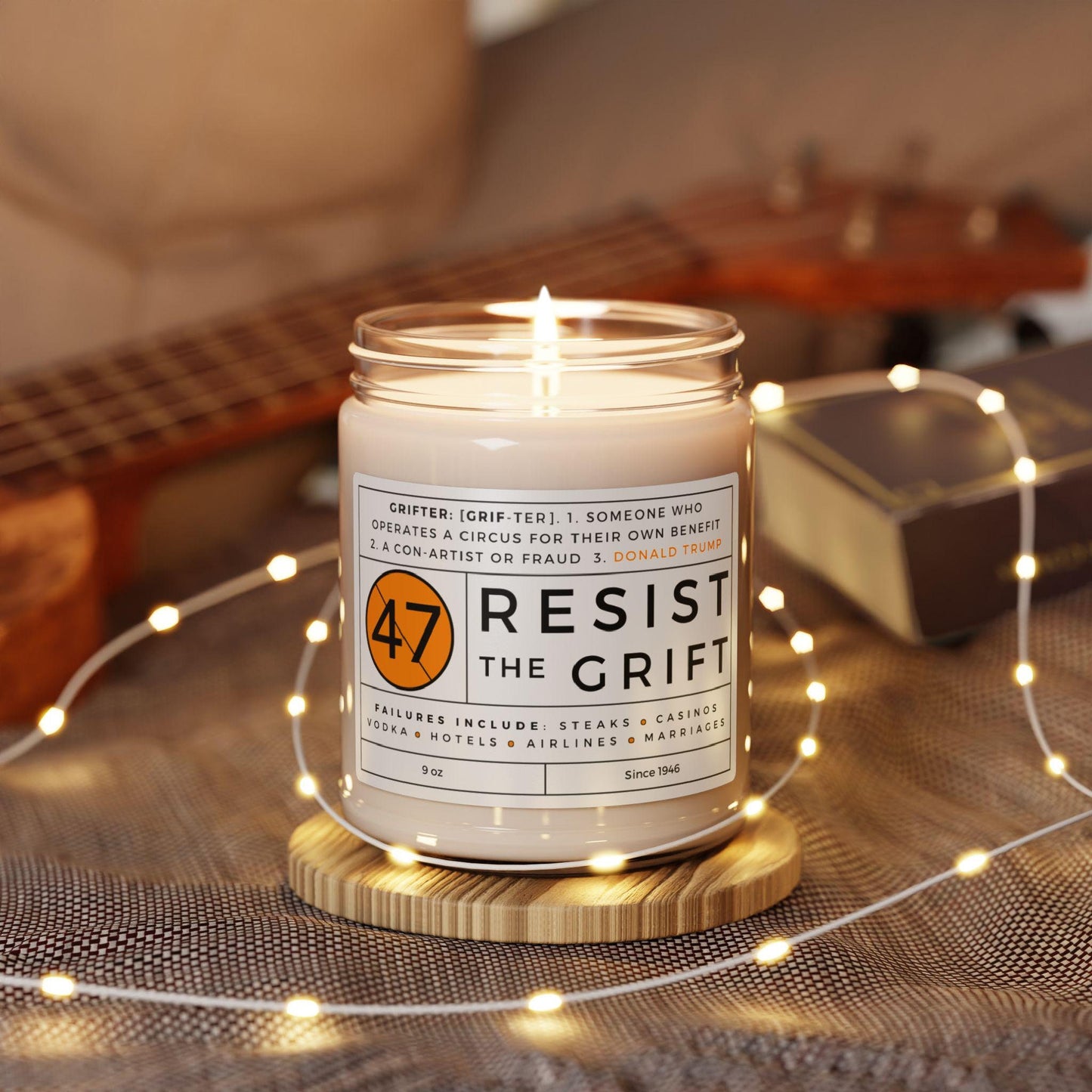 f*ck Trump Candle Funny liberal gift FDT decor Anti MAGA f*ck Elon Musk anti fascism Trump sucks, feminist lgbtq rights activist