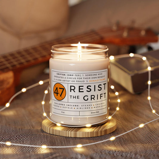 f*ck Trump Candle Funny liberal gift FDT decor Anti MAGA f*ck Elon Musk anti fascism Trump sucks, feminist lgbtq rights activist