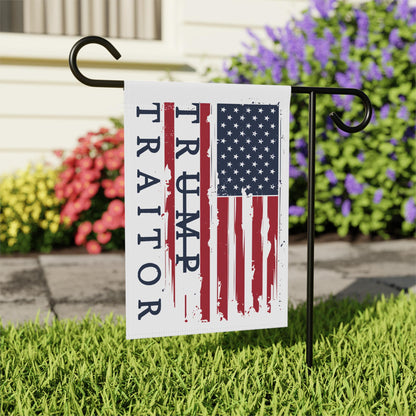 Trump is a traitor garden flag anti fascism garden banner defend democracy yard sign we are not okay flag impeach Trump garden banner resist