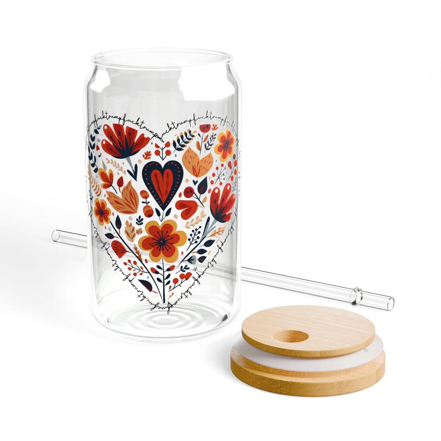 Subtle f*ck Trump travel glass anti-MAGA anti-fascism tumbler funny liberal feminist gift progressive mug deport elon musk f*ck ICE