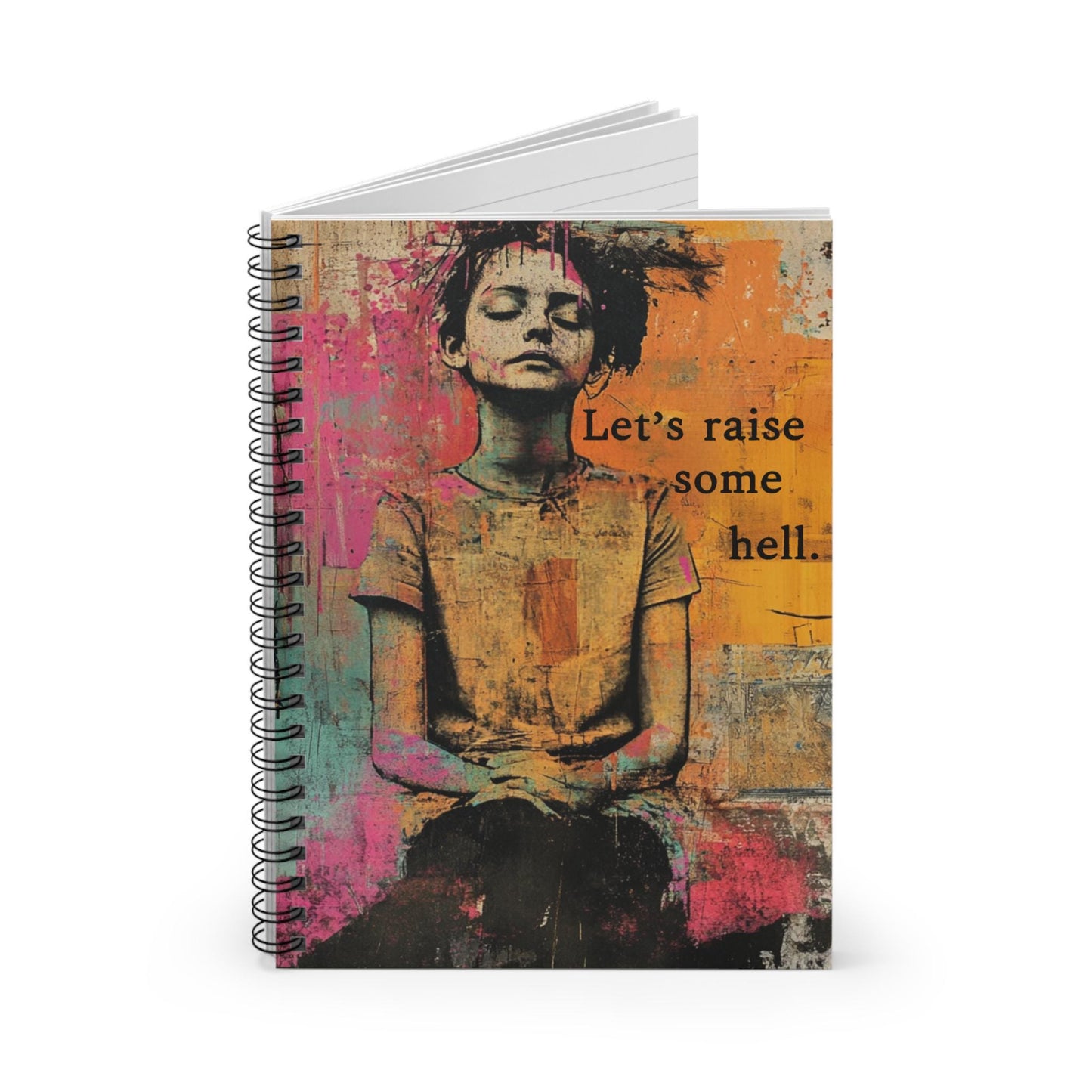 Let's Raise Some Hell feminist journal FDT notebook funny feminist gift childless cat lady f*ck the patriarchy pro choice accessories