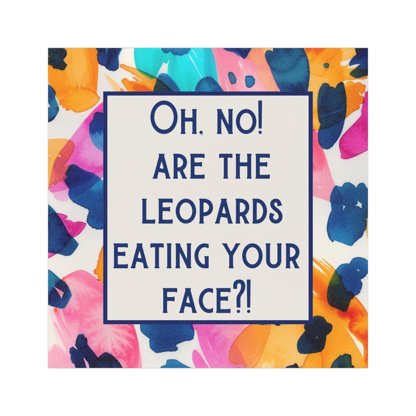 leopards eating faces party car decal resist