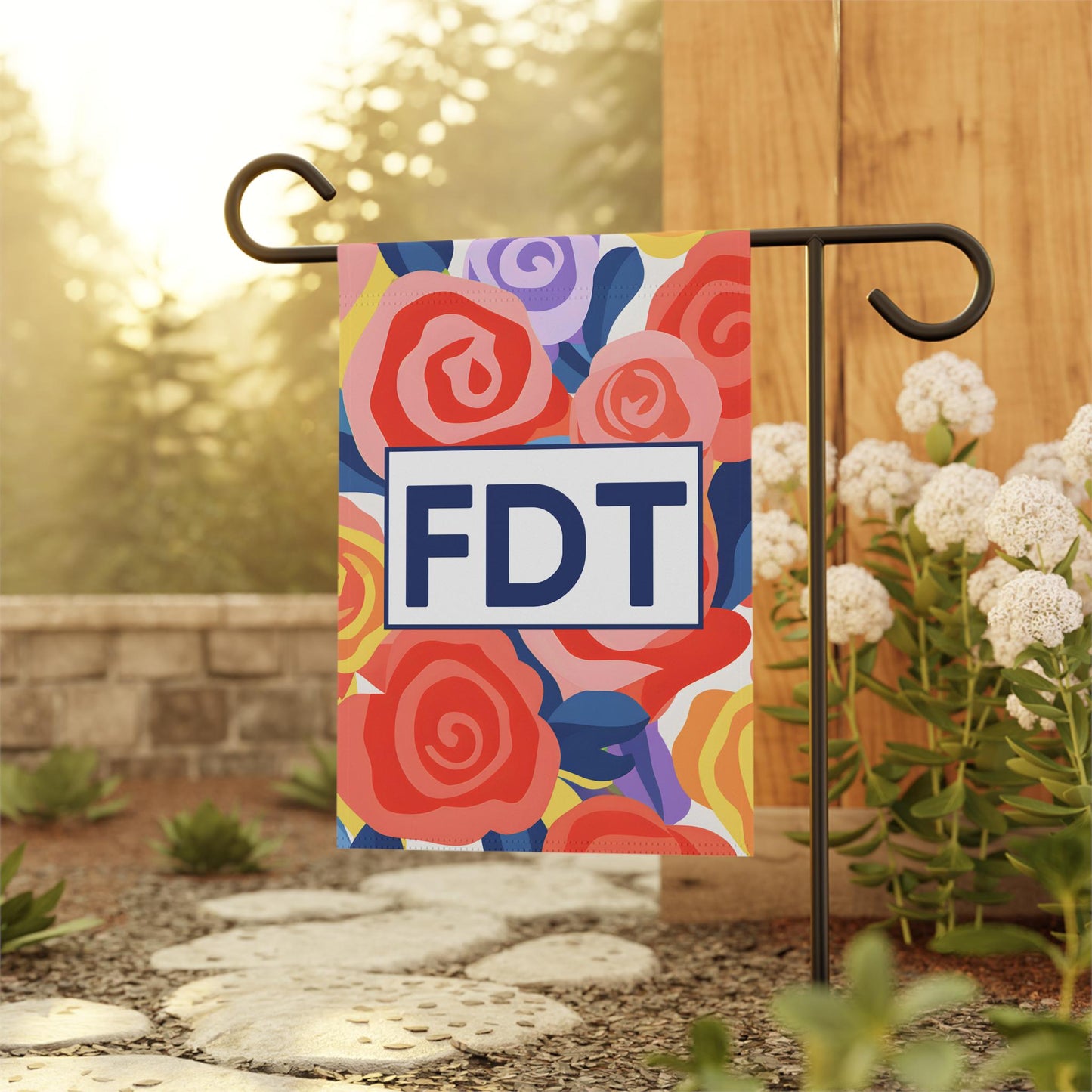 Subtle fuck trump FDT floral yard sign resist anti fascism garden flag FDT Deport Elon Musk merch Subtle Fuck Trump fuck the patriarchy