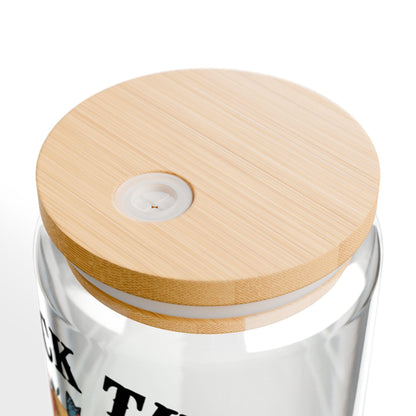 f*ck the broligarchy glass cup witchy feminist gift reproductive rights lgbtq+ merchandise protect trans kids anti fascist