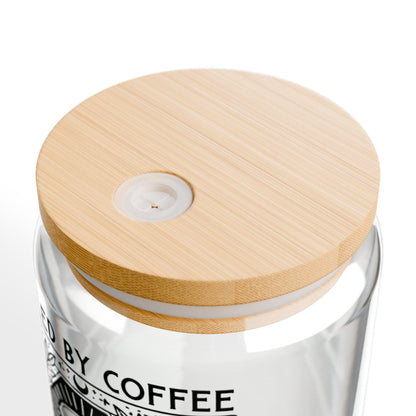 Fueled by Coffee and Justifiable Rage glass cup political tumbler anti fascist reusable mug smash the patriarchy travel cup feminist gift