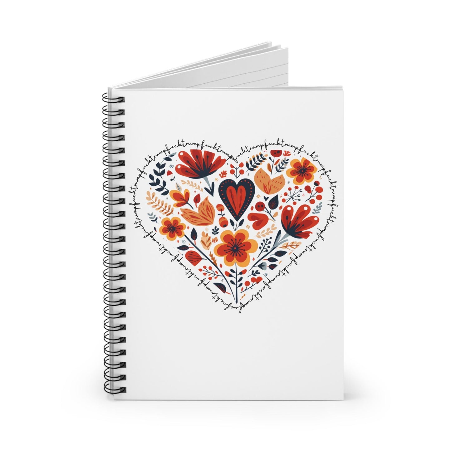 Subtle f*ck Trump FDT Anti MAGA Journal progressive activist merch funny feminist gift anti fascism notebook Kamala Harris vote blue