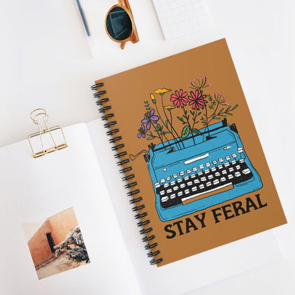Stay Feral feminist journal FDT notebook Leopards eating faces party gift funny feminist gift childless cat lady f*ck the patriarchy