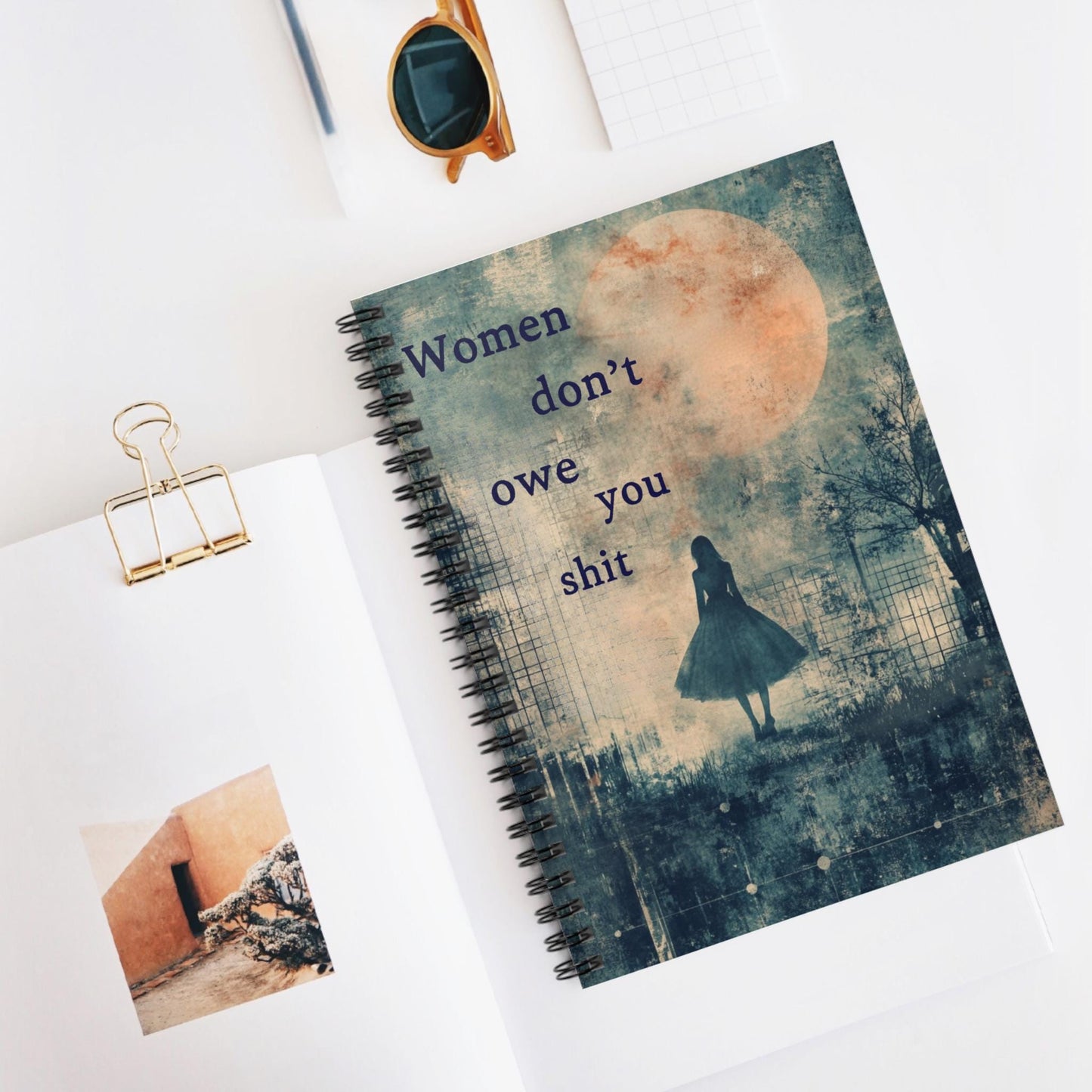 Women Don't Owe You Shit feminist journal FDT notebook funny feminist gift childless cat lady f*ck the patriarchy pro choice apparel