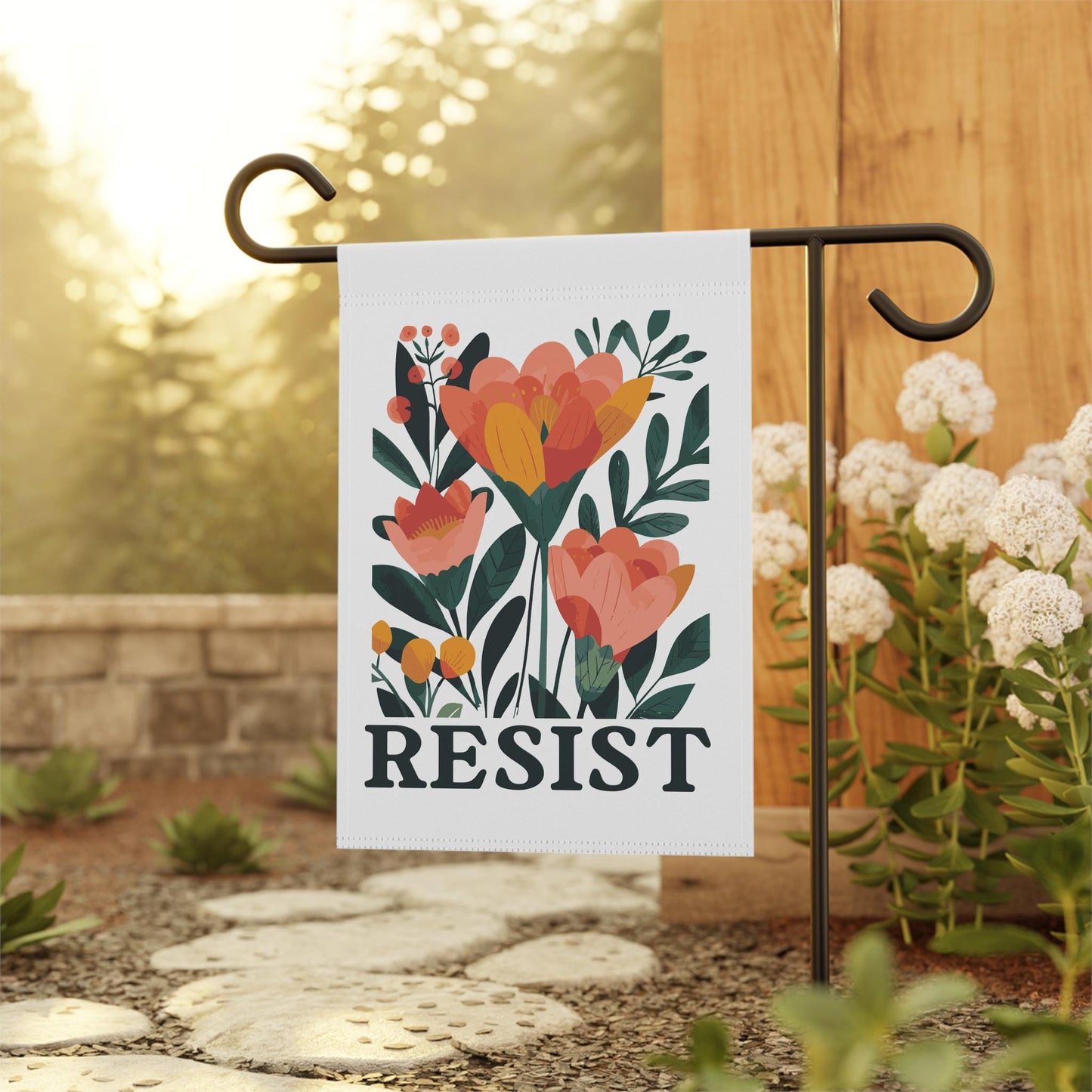 Resist Anti-Trump garden flag Anti-trump yard sign Leopards eating faces banner antifascist funny feminist gift Anti-MAGA activist merch